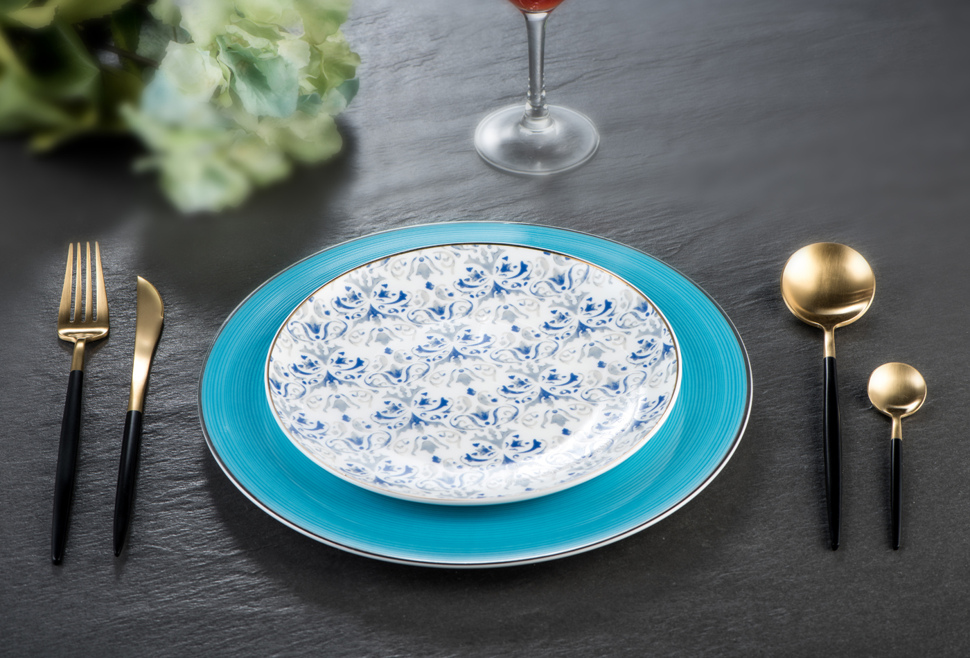 花面陶瓷-白金浅蓝线纹幻城